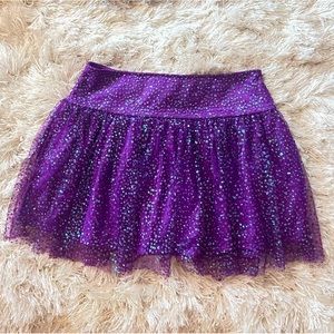 Dolls Kill Sugar Thrillz Sparkly Rave/Festival Purple Skirt
